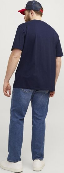 Jack & Jones PAULOS T-Shirt Navy Blazer - Majice Kratkih Rukava - Muške Majice Kratkih Rukava Veliki Brojevi 