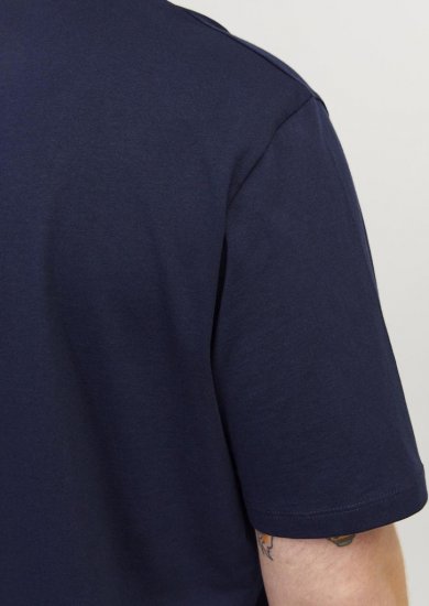 Jack & Jones PAULOS T-Shirt Navy Blazer - Majice Kratkih Rukava - Muške Majice Kratkih Rukava Veliki Brojevi 