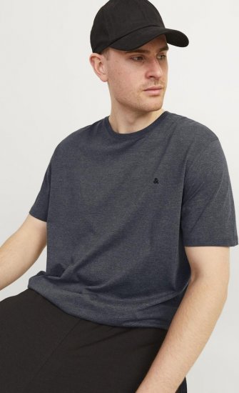 Jack & Jones PAULOS T-Shirt Dark Grey Melange - Majice Kratkih Rukava - Muške Majice Kratkih Rukava Veliki Brojevi 