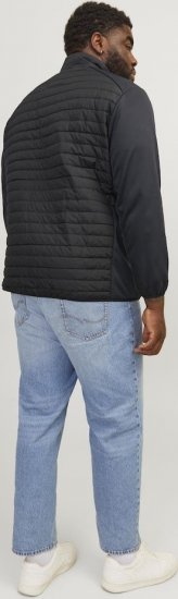 Jack & Jones MULTI SET-IN Sleeves Quilted Jacket With Collar Black - Jakne - Muške Jakne Veliki Brojevi