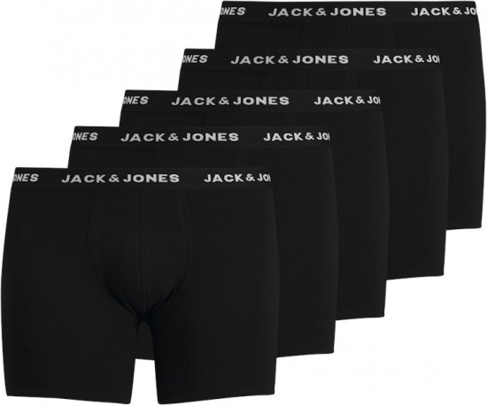 Jack & Jones HUEY Trunks 5-Pack Black - Donje rublje & kupaće hlače - muške donje rublje veliki brojevi