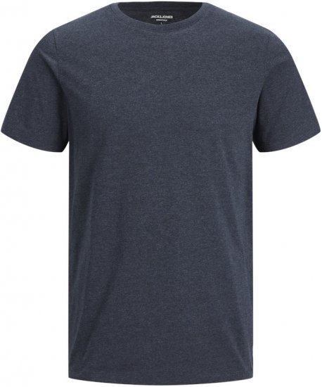 Jack & Jones ORGANIC T-Shirt Navy Blazer/Melange - Majice Kratkih Rukava - Muške Majice Kratkih Rukava Veliki Brojevi 