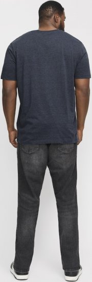 Jack & Jones ORGANIC T-Shirt Navy Blazer/Melange - Majice Kratkih Rukava - Muške Majice Kratkih Rukava Veliki Brojevi 