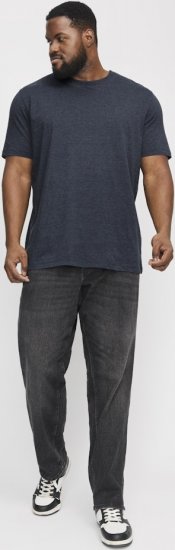 Jack & Jones ORGANIC T-Shirt Navy Blazer/Melange - Majice Kratkih Rukava - Muške Majice Kratkih Rukava Veliki Brojevi 