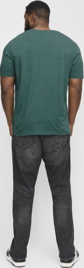 Jack & Jones ORGANIC T-Shirt Green/Melange - Majice Kratkih Rukava - Muške Majice Kratkih Rukava Veliki Brojevi 