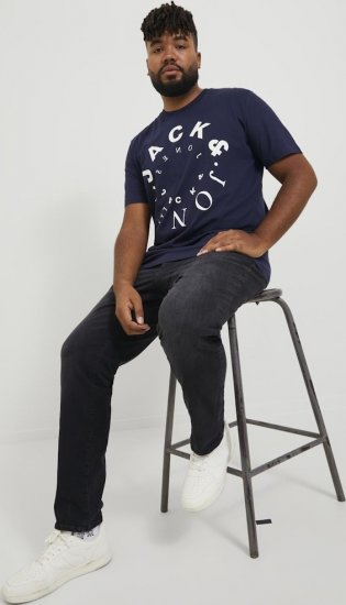 Jack & Jones GLENN FOX GE 147 Jeans Black Denim - Traperice & hlače - Muške Traperice i Hlače Veliki Brojevi