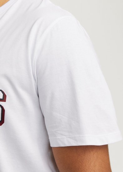 Jack & Jones JJELOGO O-Neck T-Shirt White - Majice Kratkih Rukava - Muške Majice Kratkih Rukava Veliki Brojevi 