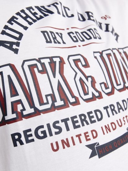 Jack & Jones JJELOGO O-Neck T-Shirt White - Majice Kratkih Rukava - Muške Majice Kratkih Rukava Veliki Brojevi 