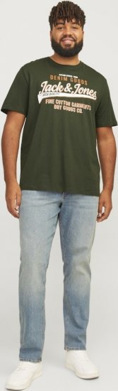 Jack & Jones JJELOGO O-Neck T-Shirt Kombu Green - Majice Kratkih Rukava - Muške Majice Kratkih Rukava Veliki Brojevi 