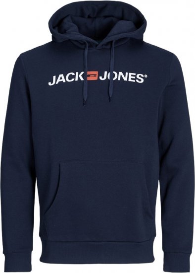 Jack & Jones CORP OLD LOGO REG FIT Hoodie Navy Blazer - Puloveri & dukserice - Muške Puloveri & dukserice veliki brojevi