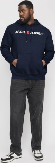 Jack & Jones CORP OLD LOGO REG FIT Hoodie Navy Blazer - Puloveri & dukserice - Muške Puloveri & dukserice veliki brojevi