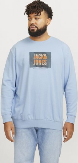 Jack & Jones HUDSON Sweatshirt Chambray Blue - Puloveri & dukserice - Muške Puloveri & dukserice veliki brojevi