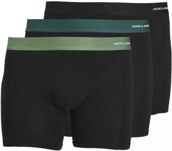 Jack & Jones Nick Bamboo Trunks 3-Pack Green/Black - Donje rublje & kupaće hlače - muške donje rublje veliki brojevi