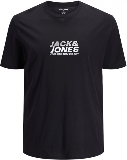 Jack & Jones Tarmac Branding Crew Neck T-Shirt Black - Majice Kratkih Rukava - Muške Majice Kratkih Rukava Veliki Brojevi 