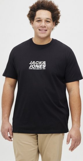 Jack & Jones Tarmac Branding Crew Neck T-Shirt Black - Majice Kratkih Rukava - Muške Majice Kratkih Rukava Veliki Brojevi 