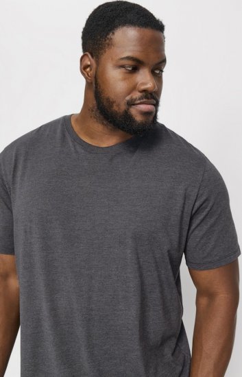 Jack & Jones ORGANIC T-Shirt Dark Grey Melange - Majice Kratkih Rukava - Muške Majice Kratkih Rukava Veliki Brojevi 