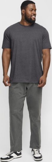 Jack & Jones ORGANIC T-Shirt Dark Grey Melange - Majice Kratkih Rukava - Muške Majice Kratkih Rukava Veliki Brojevi 