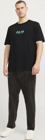 Jack & Jones Dreams Front & Back Print Crew Neck T-Shirt Black - Majice Kratkih Rukava - Muške Majice Kratkih Rukava Veliki Brojevi 