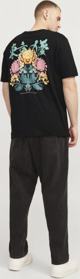 Jack & Jones Dreams Front & Back Print Crew Neck T-Shirt Black - Majice Kratkih Rukava - Muške Majice Kratkih Rukava Veliki Brojevi 