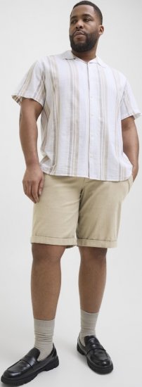 Jack & Jones Dave Chino Shorts Beige - Kratke hlače - Muške Kratke Hlače Veliki Brojevi 