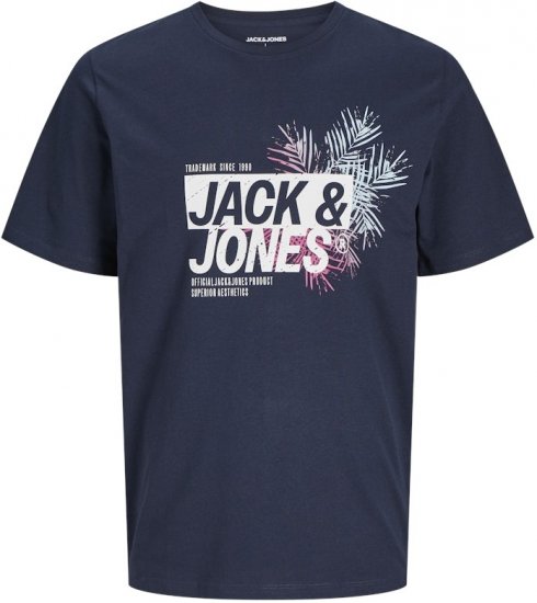  Jack & Jones Jaxon Crew Neck T-Shirt Sky Captain - Majice Kratkih Rukava - Muške Majice Kratkih Rukava Veliki Brojevi 
