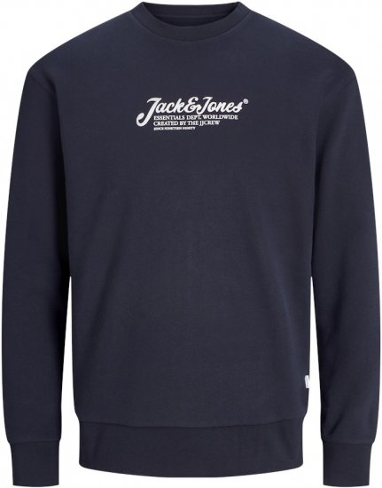 Jack & Jones Beau Crew Neck Sweatshirt Blue - Puloveri & dukserice - Muške Puloveri & dukserice veliki brojevi