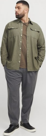 Jack & Jones Raymond Spring Long Sleeve Overshirt Green - Košulje - Muške Košulje Veliki Brojevi