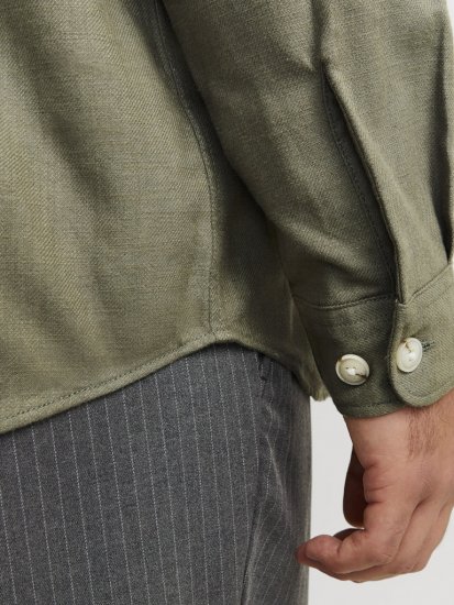 Jack & Jones Raymond Spring Long Sleeve Overshirt Green - Košulje - Muške Košulje Veliki Brojevi
