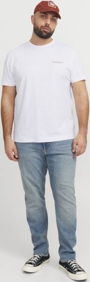 Jack & Jones Boston Photo Crew Neck T-Shirt Bright White - Majice Kratkih Rukava - Muške Majice Kratkih Rukava Veliki Brojevi 