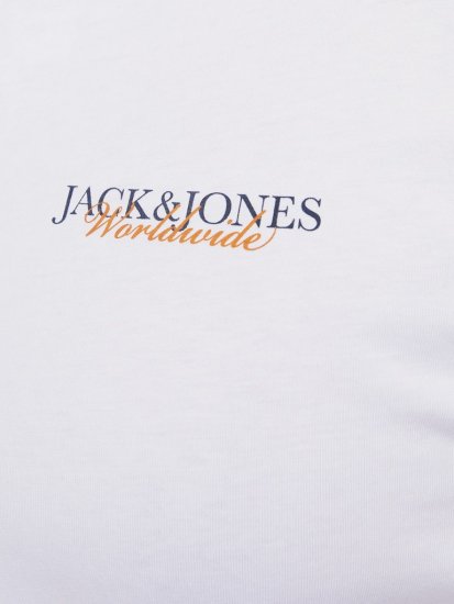 Jack & Jones Boston Photo Crew Neck T-Shirt Bright White - Majice Kratkih Rukava - Muške Majice Kratkih Rukava Veliki Brojevi 