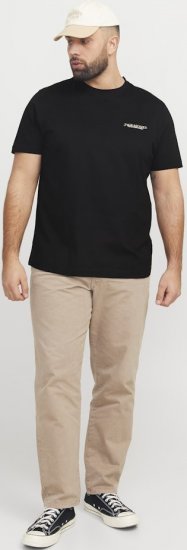 Jack & Jones Boston Photo Crew Neck T-Shirt Black - Majice Kratkih Rukava - Muške Majice Kratkih Rukava Veliki Brojevi 