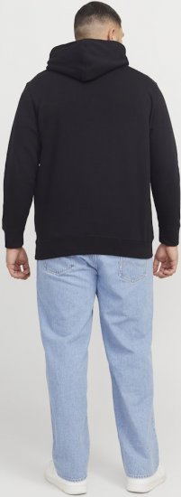 Jack & Jones Frederiksberg Box Script Hoodie Black - Puloveri & dukserice - Muške Puloveri & dukserice veliki brojevi