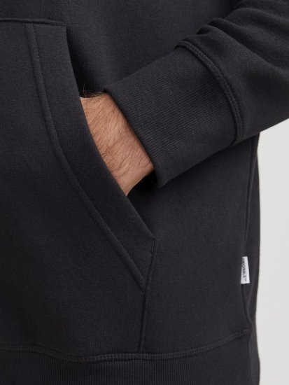 Jack & Jones Frederiksberg Box Script Hoodie Black - Puloveri & dukserice - Muške Puloveri & dukserice veliki brojevi