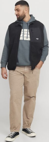 Jack & Jones Frederiksberg Box Script Hoodie Grey - Puloveri & dukserice - Muške Puloveri & dukserice veliki brojevi