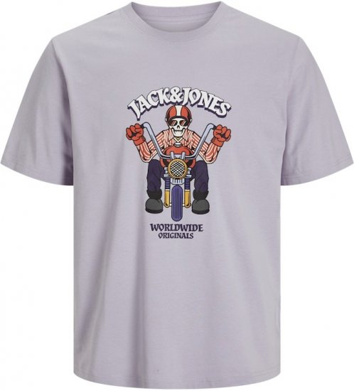 Jack & Jones Anatomy Skull Crew Neck T-Shirt Violet - Majice Kratkih Rukava - Muške Majice Kratkih Rukava Veliki Brojevi 