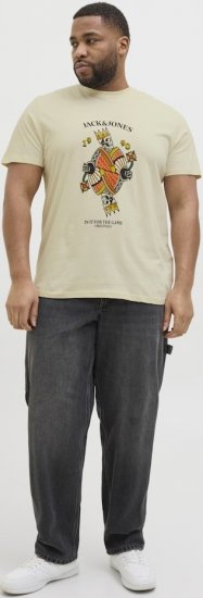 Jack & Jones Anatomy Skull Crew Neck T-Shirt Antique White - Majice Kratkih Rukava - Muške Majice Kratkih Rukava Veliki Brojevi 