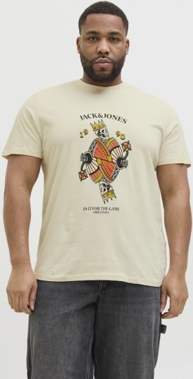 Jack & Jones Anatomy Skull Crew Neck T-Shirt Antique White - Majice Kratkih Rukava - Muške Majice Kratkih Rukava Veliki Brojevi 