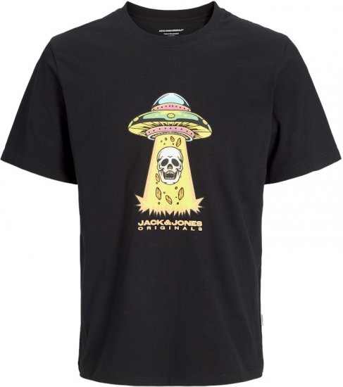 Jack & Jones Anatomy Skull Crew Neck T-Shirt Black - Majice Kratkih Rukava - Muške Majice Kratkih Rukava Veliki Brojevi 