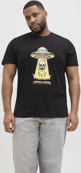 Jack & Jones Anatomy Skull Crew Neck T-Shirt Black - Majice Kratkih Rukava - Muške Majice Kratkih Rukava Veliki Brojevi 