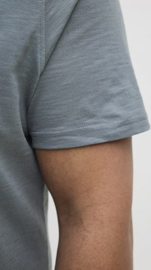 Jack & Jones Split Pocket Print T-Shirt Grey - Majice Kratkih Rukava - Muške Majice Kratkih Rukava Veliki Brojevi 