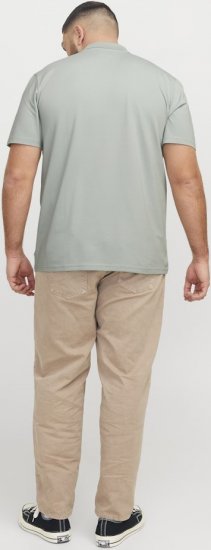 Jack & Jones Fusion Pique Zipper Polo Green/Blue - Polo majice - Muške Polo Majice Veliki Brojevi