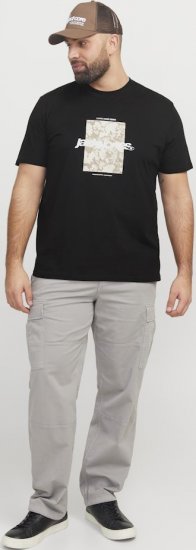 Jack & Jones Tarmac Camo Crew Neck T-Shirt Black - Majice Kratkih Rukava - Muške Majice Kratkih Rukava Veliki Brojevi 