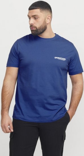 Jack & Jones Union Front & Back Print Crew Neck T-Shirt Beaucoup Blue - Majice Kratkih Rukava - Muške Majice Kratkih Rukava Veliki Brojevi 