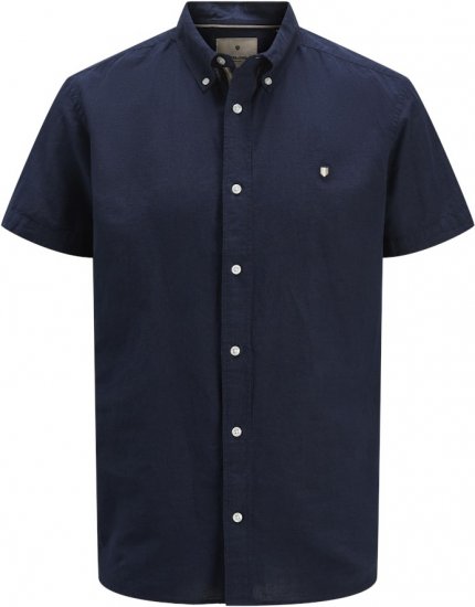 Jack & Jones Summer Shield Short Sleeve Shirt Maritime Blue - Košulje - Muške Košulje Veliki Brojevi