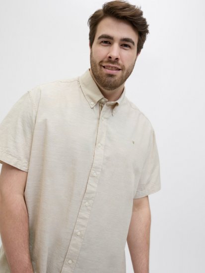Jack & Jones Summer Shield Short Sleeve Shirt White Pepper - Košulje - Muške Košulje Veliki Brojevi