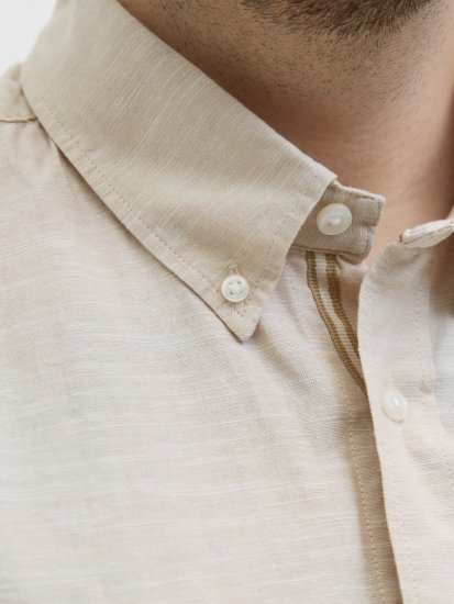 Jack & Jones Summer Shield Short Sleeve Shirt White Pepper - Košulje - Muške Košulje Veliki Brojevi