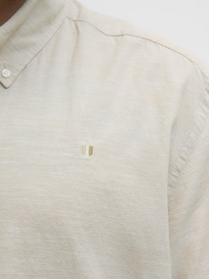 Jack & Jones Summer Shield Short Sleeve Shirt White Pepper - Košulje - Muške Košulje Veliki Brojevi
