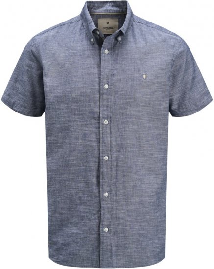 Jack & Jones Summer Shield Short Sleeve Shirt Faded Denim - Košulje - Muške Košulje Veliki Brojevi
