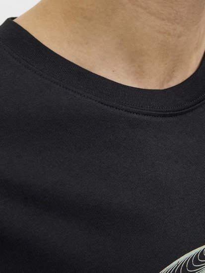 Jack & Jones Calma Crew Neck T-Shirt Black - Majice Kratkih Rukava - Muške Majice Kratkih Rukava Veliki Brojevi 