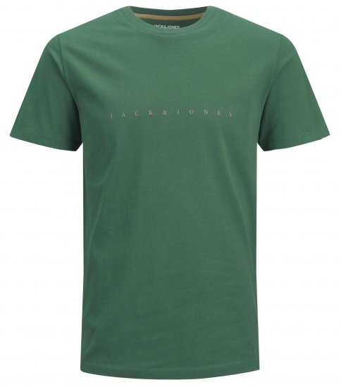 Jack & Jones JJFONT T-Shirt Green - Majice Kratkih Rukava - Muške Majice Kratkih Rukava Veliki Brojevi 